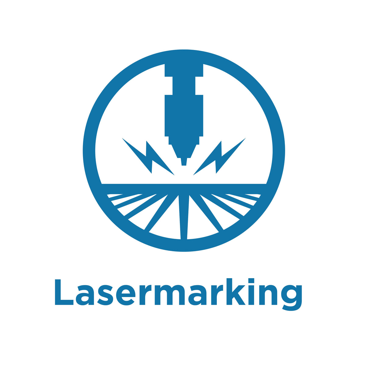 Blue Laser Engraving Icon - Custom Text Service Symbol | Benchmade Knife Co.