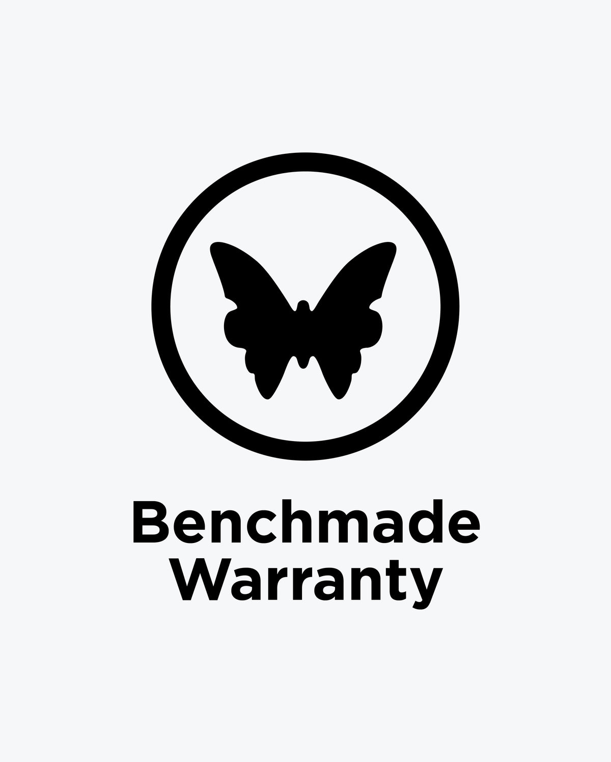 Black Benchmade Warranty Logo with Butterfly Symbol - Service Request | Benchmade Knife Co.