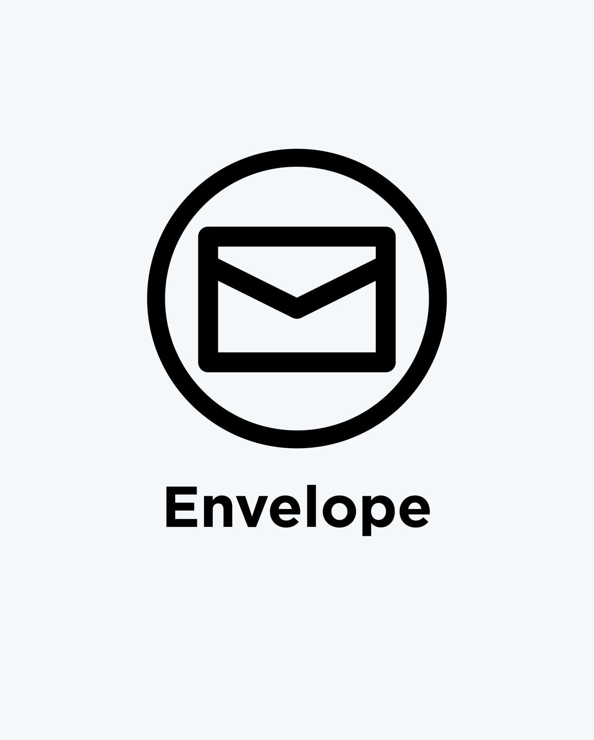 White LifeSharp Prepaid Envelope Service Icon - Front View | Benchmade Knife Co.