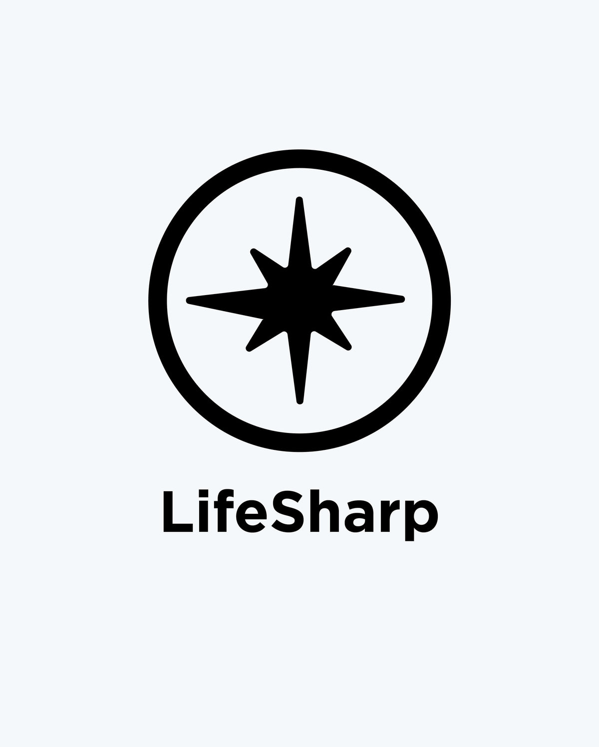 Black LifeSharp Logo with Star Icon - Knife Sharpening Service | Benchmade Knife Co.