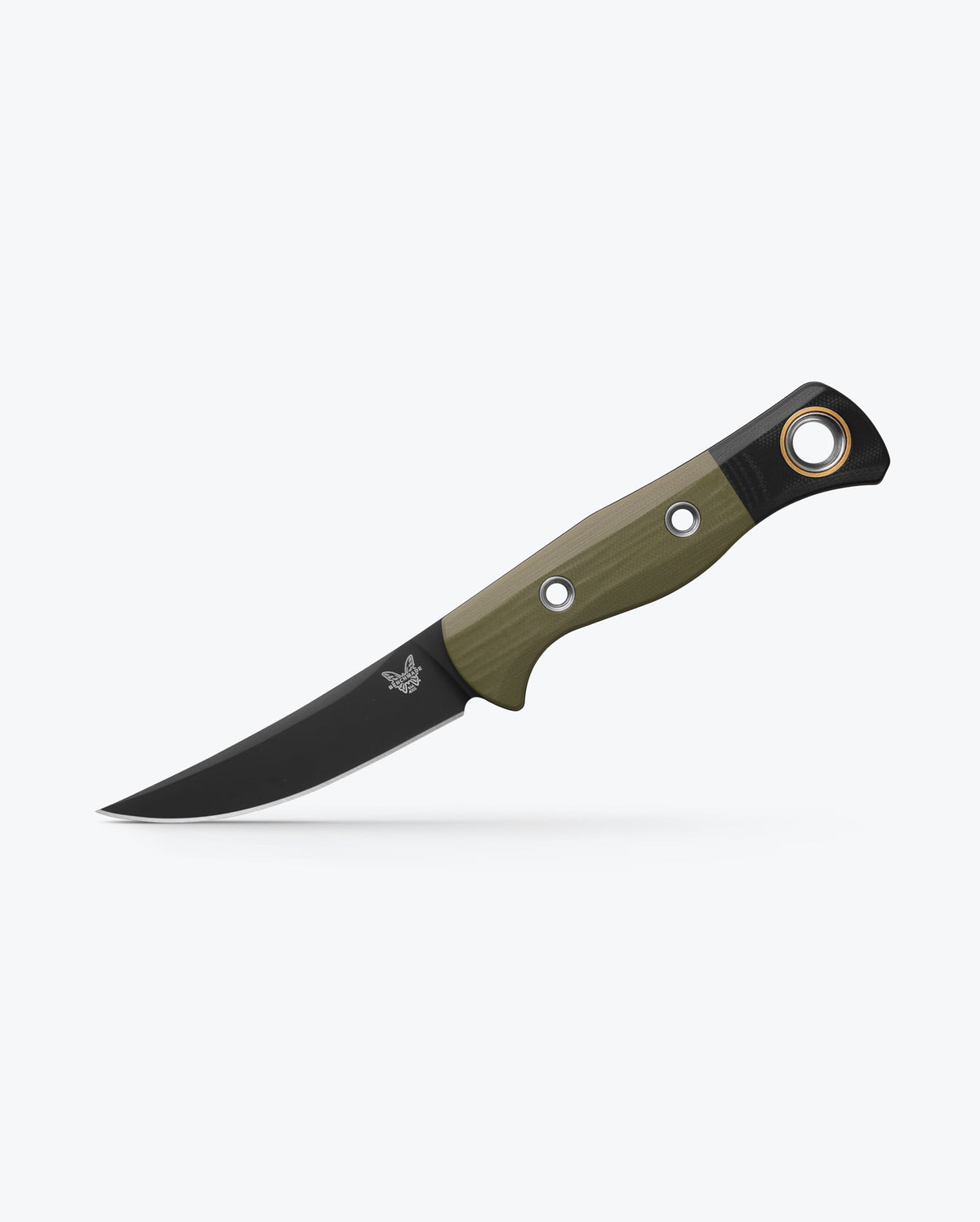 Custom Meatcrafter® 4" - Diagonal angle showing olive green handle | Benchmade Knife Co.