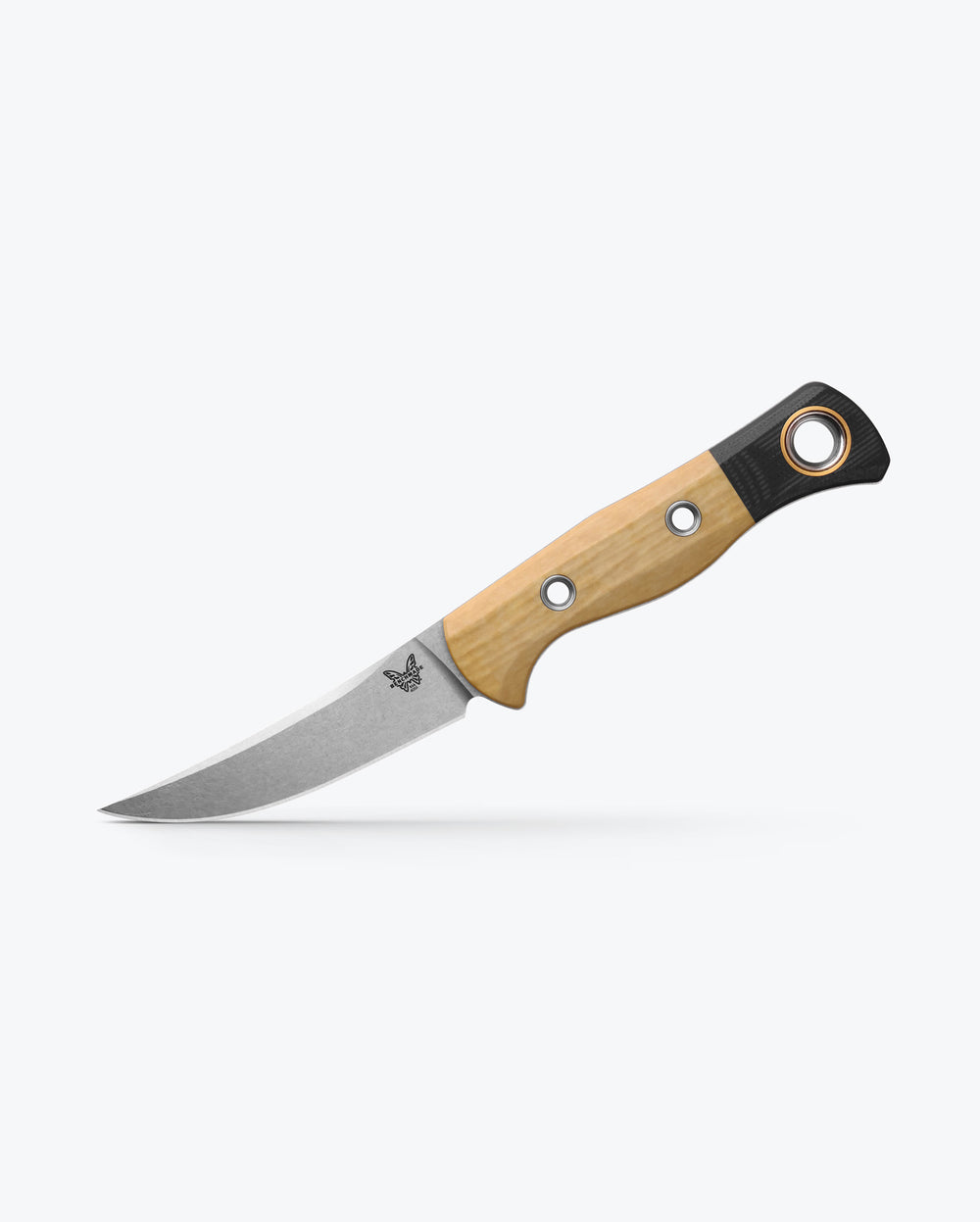 Custom Meatcrafter® 4" - Diagonal angle showing Maple Valley Richlite handle | Benchmade Knife Co.