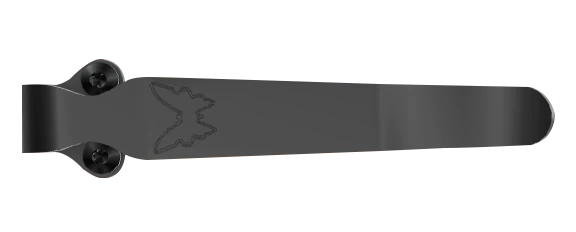 Black Oxide Split Arrow Pocket Clip - Side View | Benchmade Knife Co.