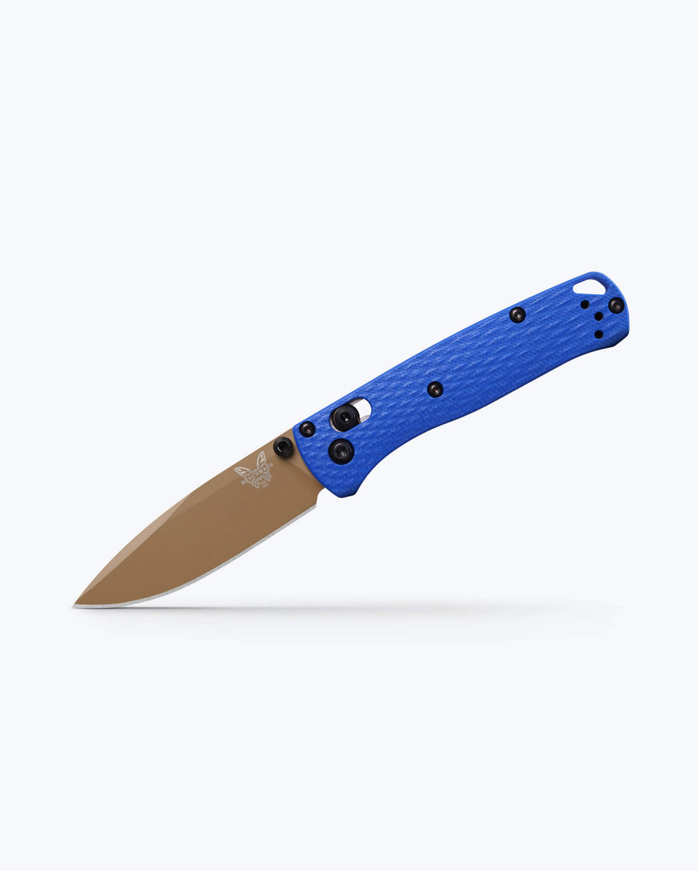 Blue Custom Mini Bugout® - Diagonal Profile View | Benchmade Knife Co.