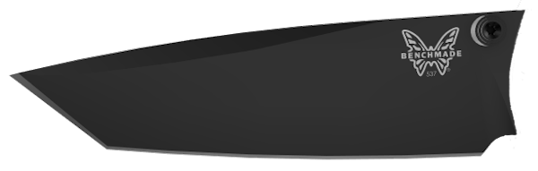 Black Coated 537 Custom Blade - Serrated Edge Profile View | Benchmade Knife Co.
