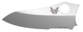 550 Sheepsfoot Serrated Edge Blade Shape - Side Profile View | Benchmade Knife Co.