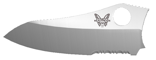 550 Sheepsfoot Serrated Edge Blade Shape - Side Profile View | Benchmade Knife Co.