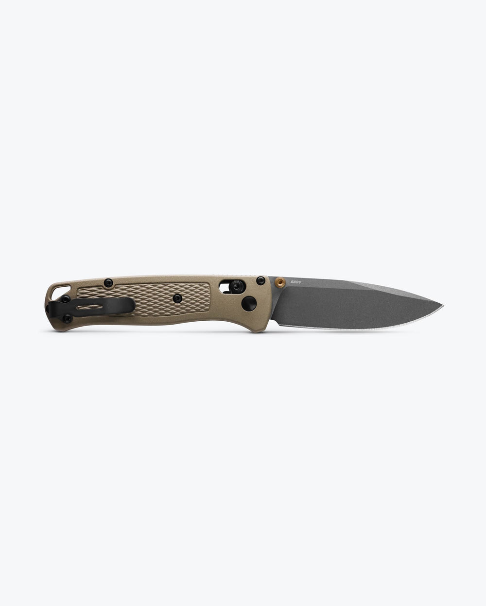 Bugout® Ranger Green Grivory® - Back view of open tactical knife | Benchmade Knife Co.