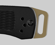Flat Earth Tan Aluminum Custom Backspacer - Side View | Benchmade Knife Co.