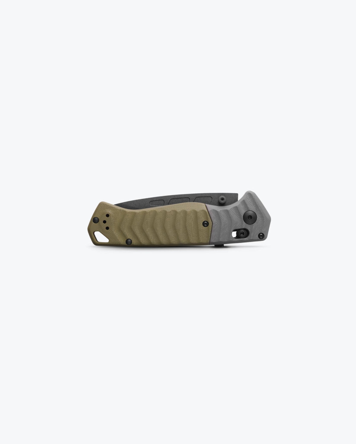 Benchmade PSK Gray OD Green G10 - Closed Front View | Benchmade Knife Co.