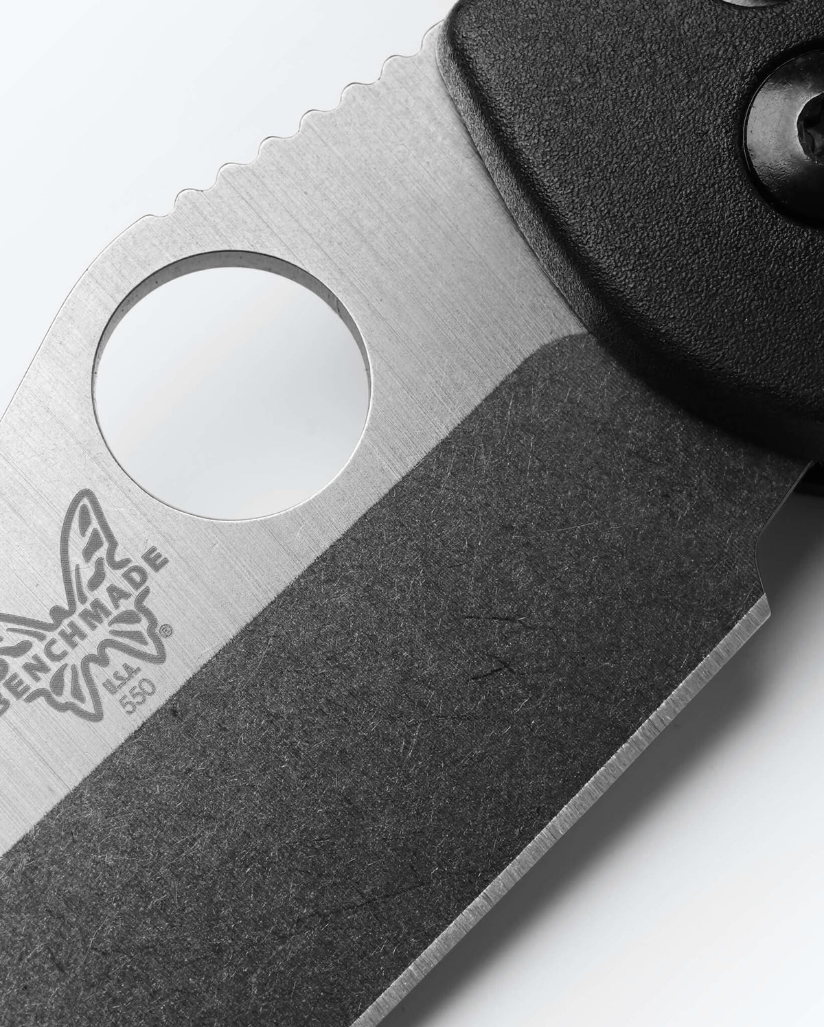 Benchmade Griptilian® Black Grivory® Sheepsfoot - Blade Close-up Detail | Benchmade Knife Co.