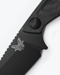 Dacian™ Black Micarta Handle Detail - Close Up | Benchmade Knife Co.