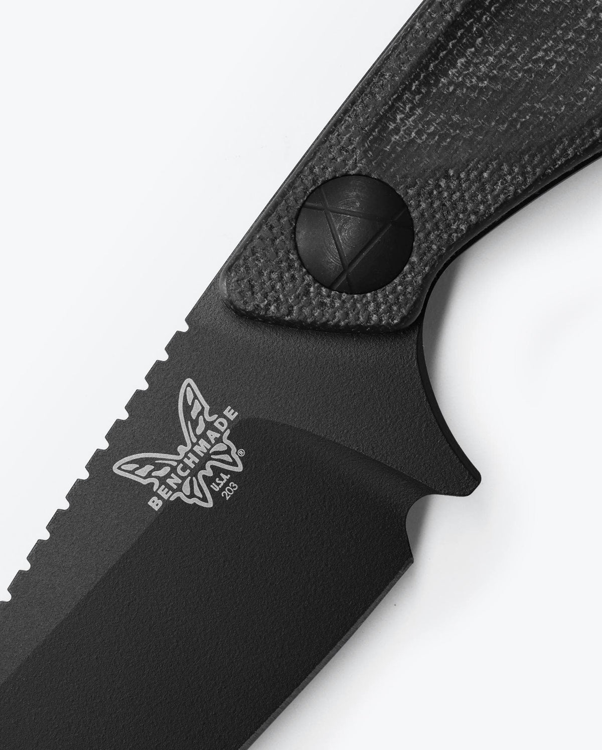 Dacian™ Black Micarta Handle Detail - Close Up | Benchmade Knife Co.