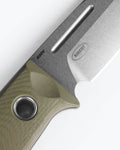 Mini Bushcrafter OD Green G10 Drop-point - Handle Construction Detail | Benchmade Knife Co.