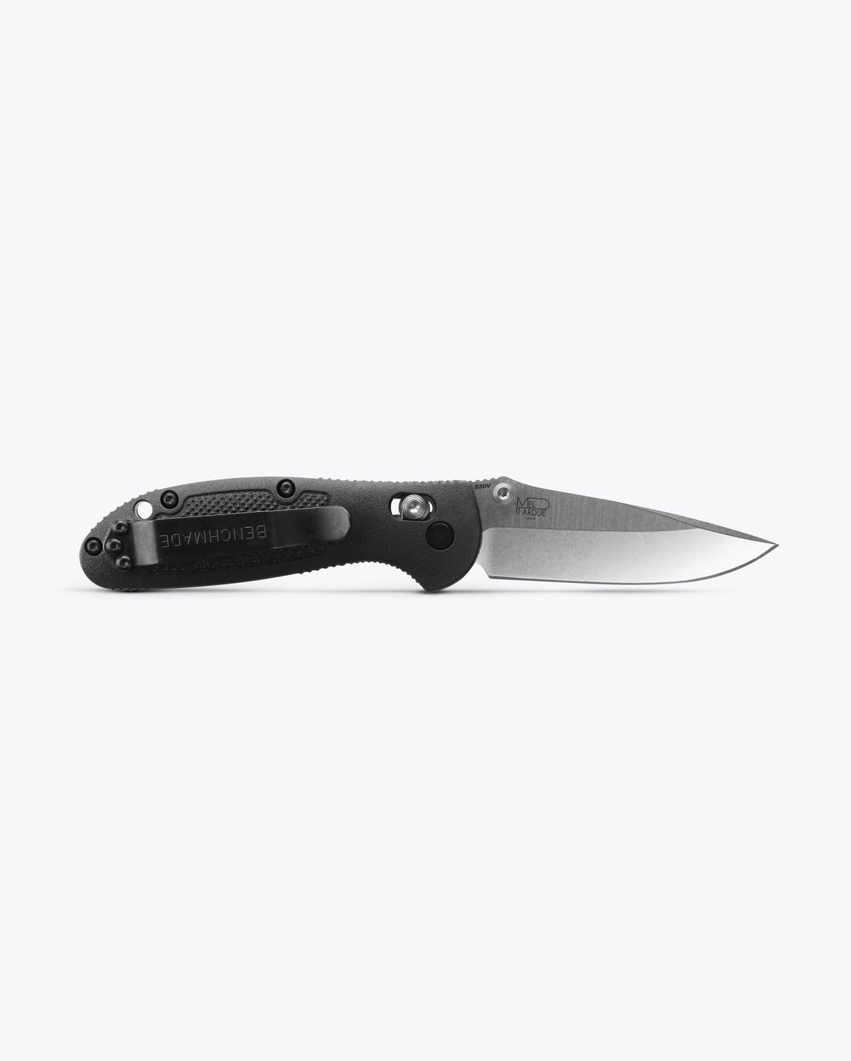 Mini Griptilian® Black Grivory® Drop-point - Back Side Open | Benchmade Knife Co.