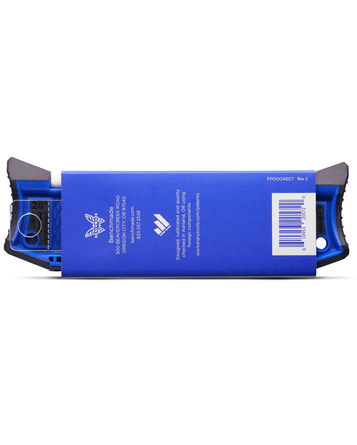 Blue Benchmade Sharpening Tool - Packaging Back View | Benchmade Knife Co.