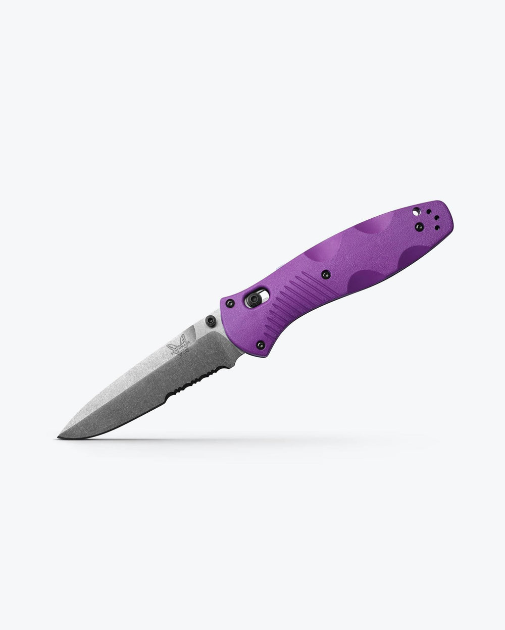 Custom Barrage® Purple Handle Serrated Blade Open | Benchmade Knife Co.