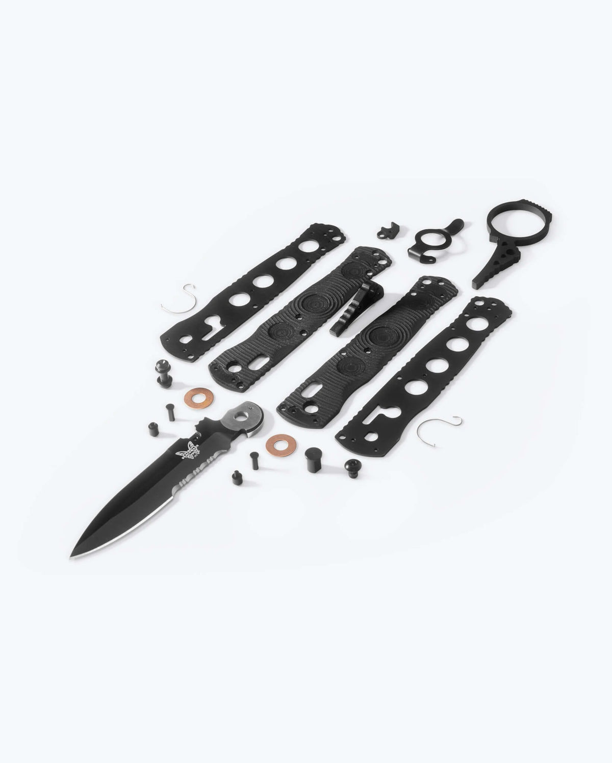Eighth product image showing an exploded view of the knife