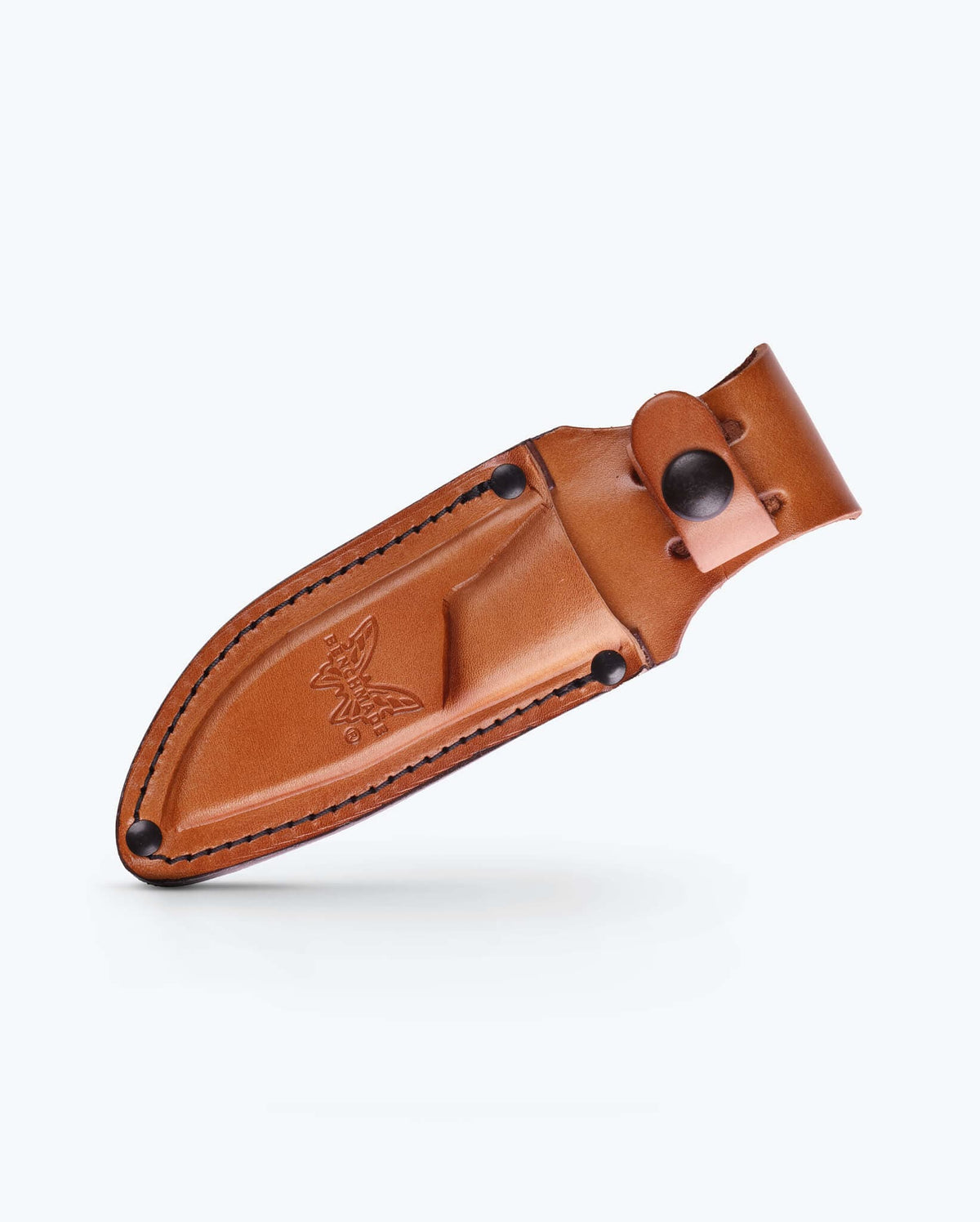 Brown 15017 Leather Sheath - Diagonal Angle View | Benchmade Knife Co.