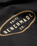 Knots SS Tee - Close-up of rope border Benchmade Knife Co circular logo | Benchmade Knife Co.