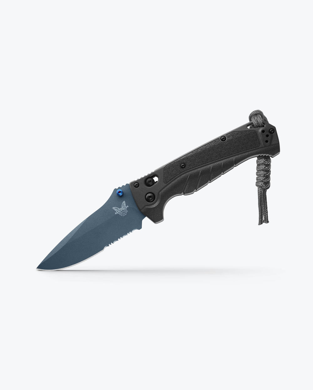 Benchmade Adira™ Tempest Gray Drop-Point - Angled Side View Open | Benchmade Knife Co.