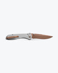Benchmade SEVEN | TEN® Gray Aluminum Recurve - Back Profile Open | Benchmade Knife Co.