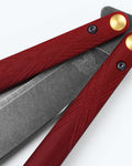 Necron™ Ruby Red G10 - Close-up Handle Detail | Benchmade Knife Co.