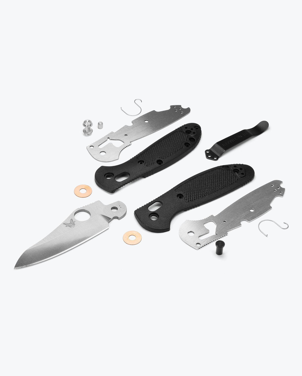 Mini Griptilian® Black Grivory® Sheepsfoot - Exploded Parts View | Benchmade Knife Co.