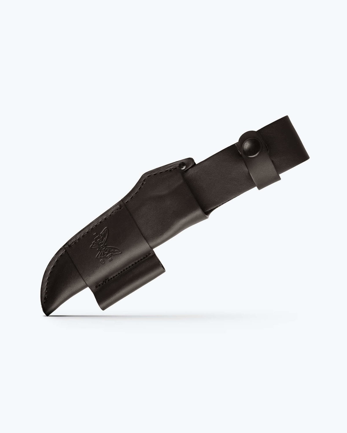 Brown Leather Sheath | 163 Bushcrafter - Diagonal Angle View | Benchmade Knife Co.