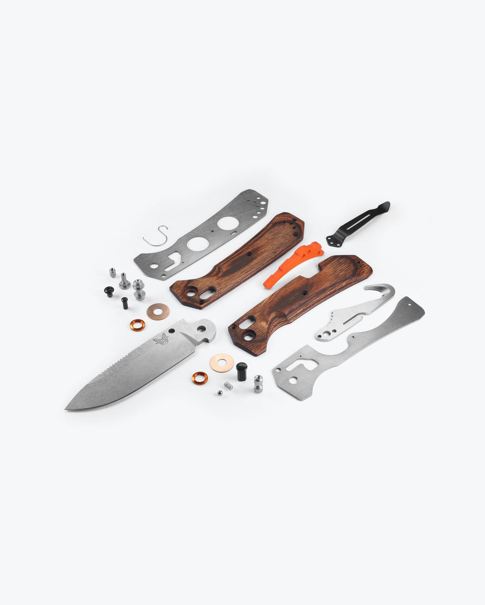 Grizzly Creek Stabilized Wood Drop-point - Exploded Parts View | Benchmade Knife Co.