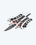 Mini Crooked River Exploded Parts View - Burnt Copper Black Micarta Components | Benchmade Knife Co.