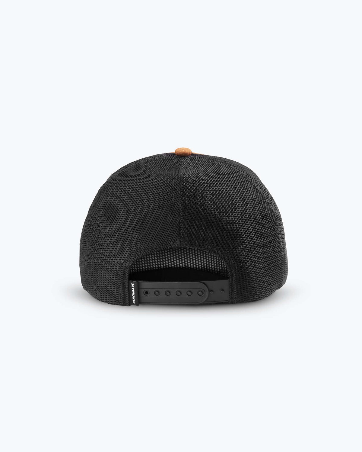 Caramel Black Benchmade Classic Trucker Hat - Back View Snapback | Benchmade Knife Co.