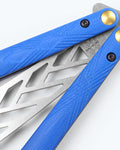 Blue G10 Necron™ Trainer - Close-up Handle & Blade Detail | Benchmade Knife Co.