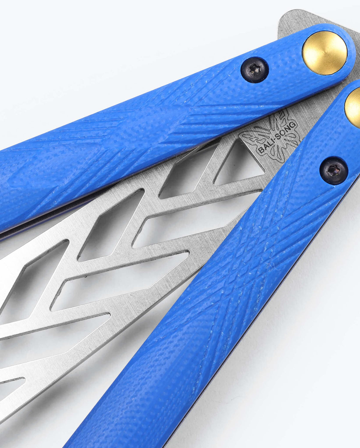Blue G10 Necron™ Trainer - Close-up Handle & Blade Detail | Benchmade Knife Co.