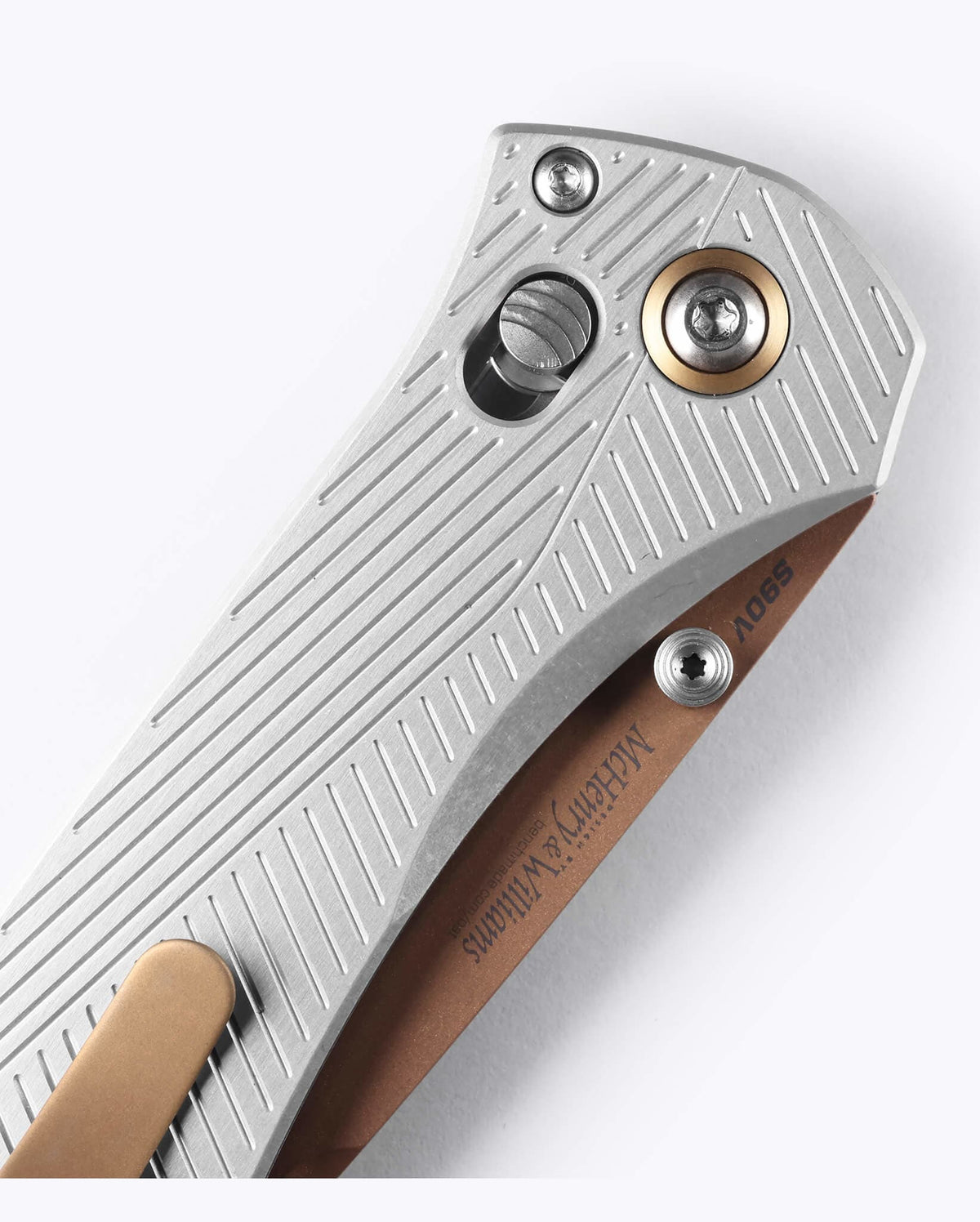 Benchmade SEVEN | TEN® 710 - Handle Hardware Detail McHenry Williams Design | Benchmade Knife Co.