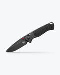 PSK® Carbon Fiber & Black G10 Folding Knife - Angled Tip Down View | Benchmade Knife Co.