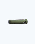 Custom Bailout® - Green Handle Closed Profile View | Benchmade Knife Co.