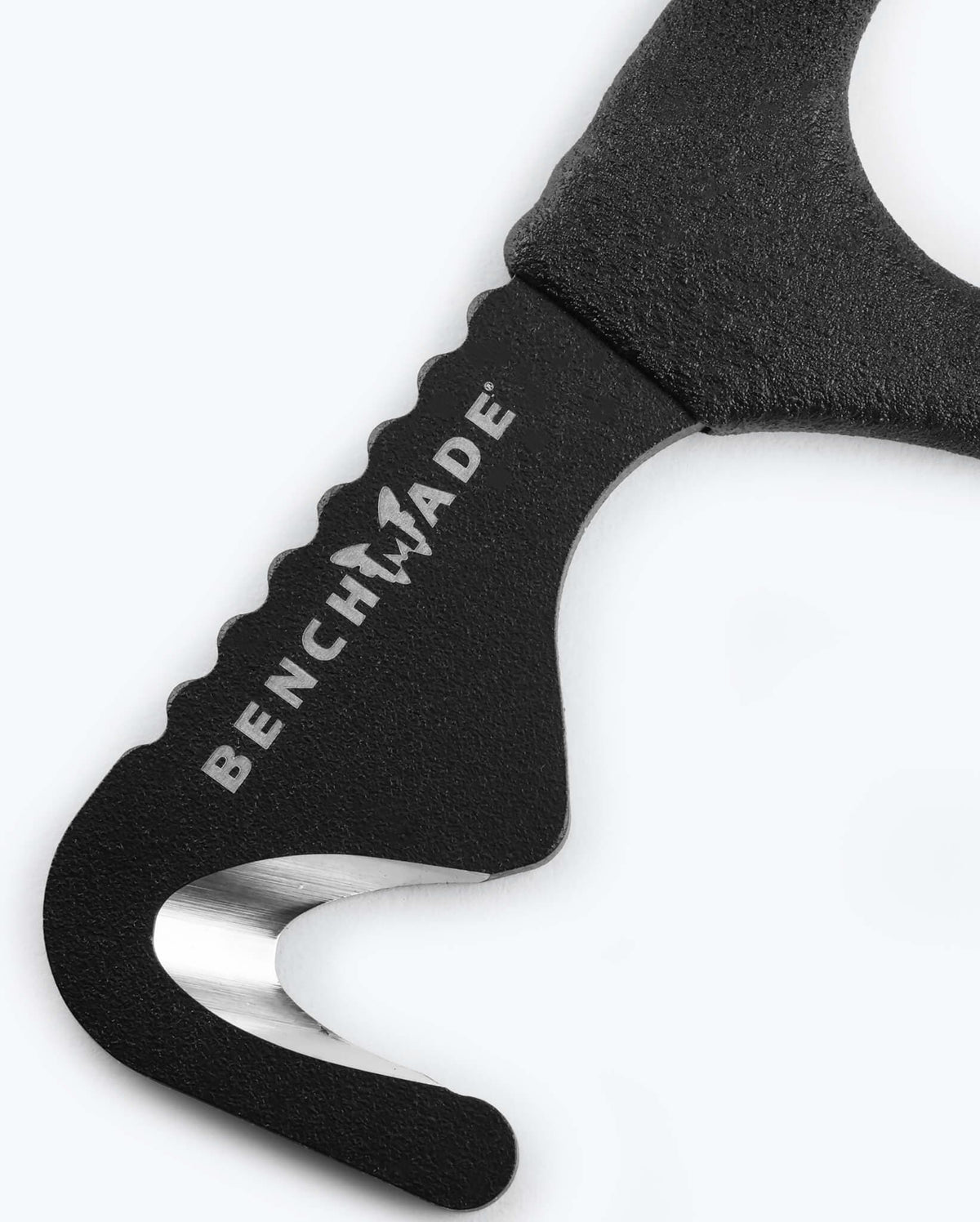Benchmade 7 Hook Logo Detail - Close-up Branding | Benchmade Knife Co.