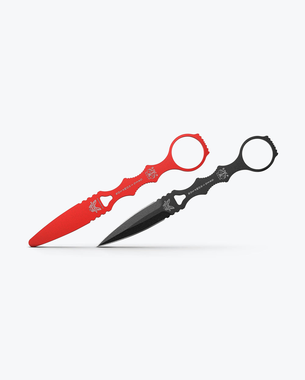 SOCP Dagger Trainer Diagonal Angle View Ring Design | Benchmade Knife Co.