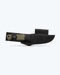 Mini Bushcrafter OD Green G10 Drop-point - Fixed Blade In Leather Sheath | Benchmade Knife Co.
