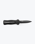 Mini Infidel® Black Aluminum Knife - Side Extended View with Branding | Benchmade Knife Co.
