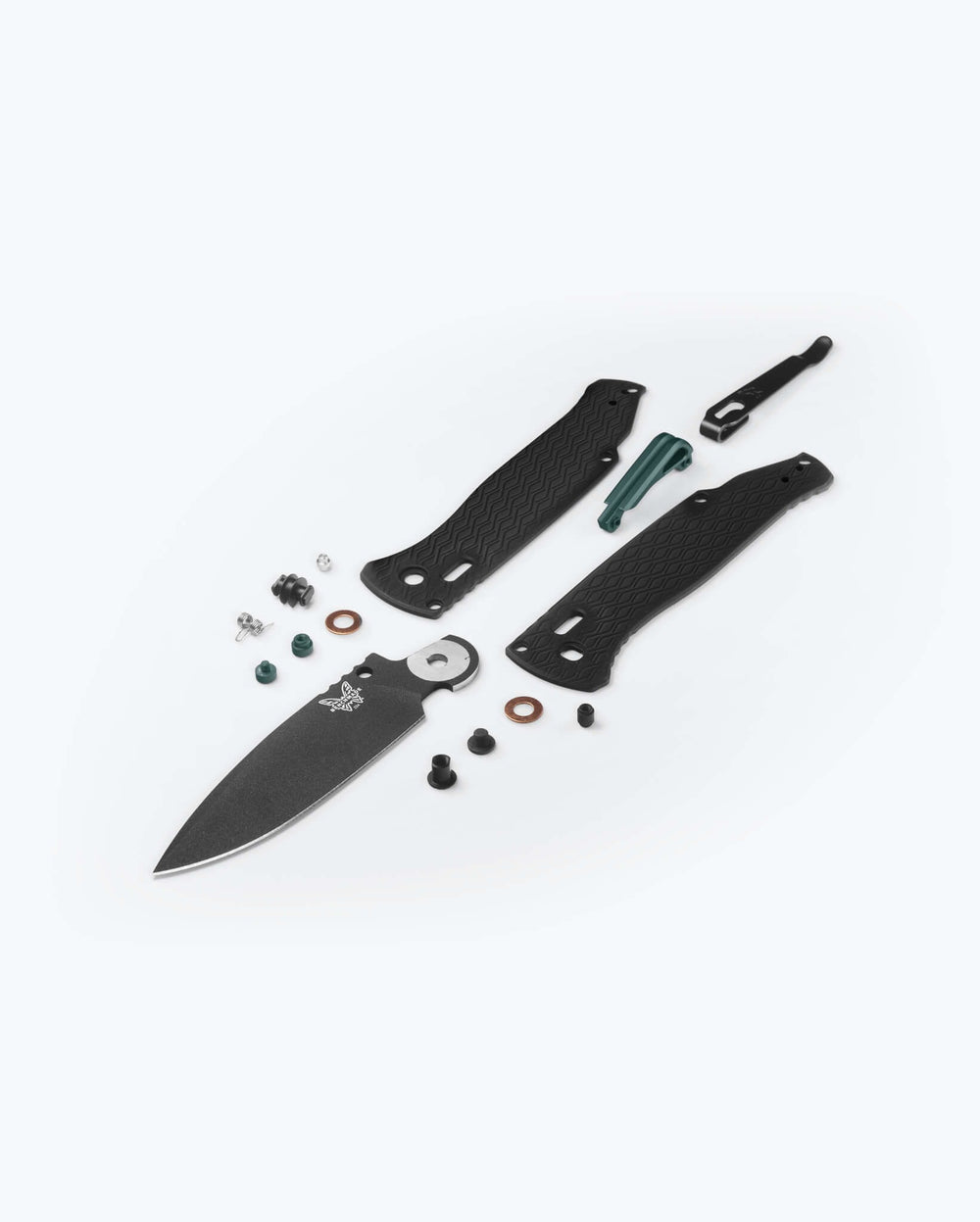 Bugout® Vapyr™ Black Aluminum Drop-Point - Parts Breakdown | Benchmade Knife Co.