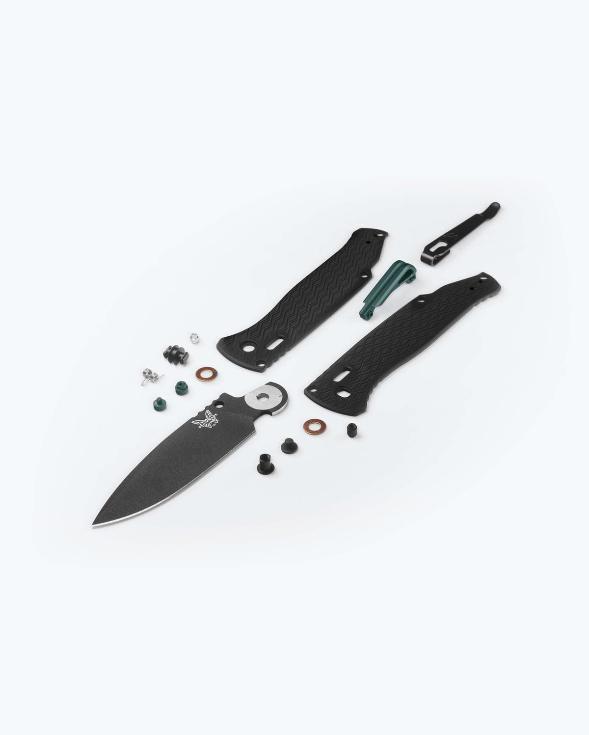 Bugout® Vapyr™ Black Aluminum Drop-Point - Parts Breakdown | Benchmade Knife Co.