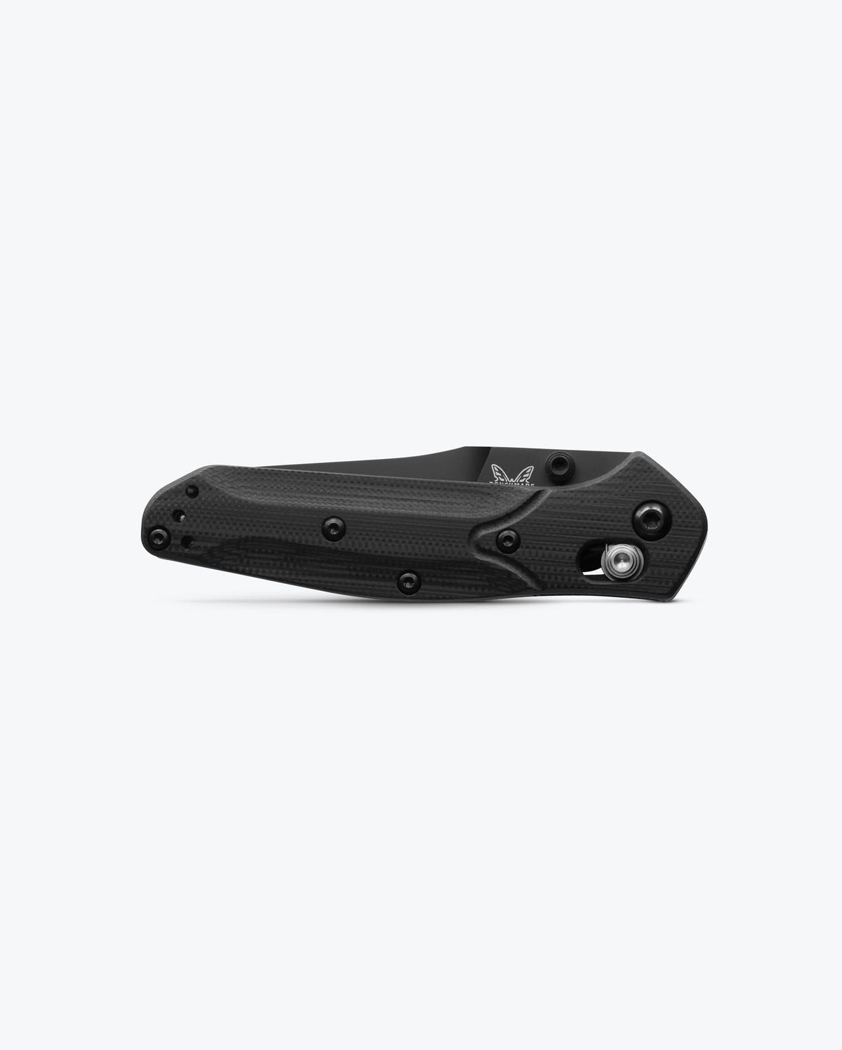 Benchmade Mini Osborne Black & Blue G10 - Front Profile Closed | Benchmade Knife Co.