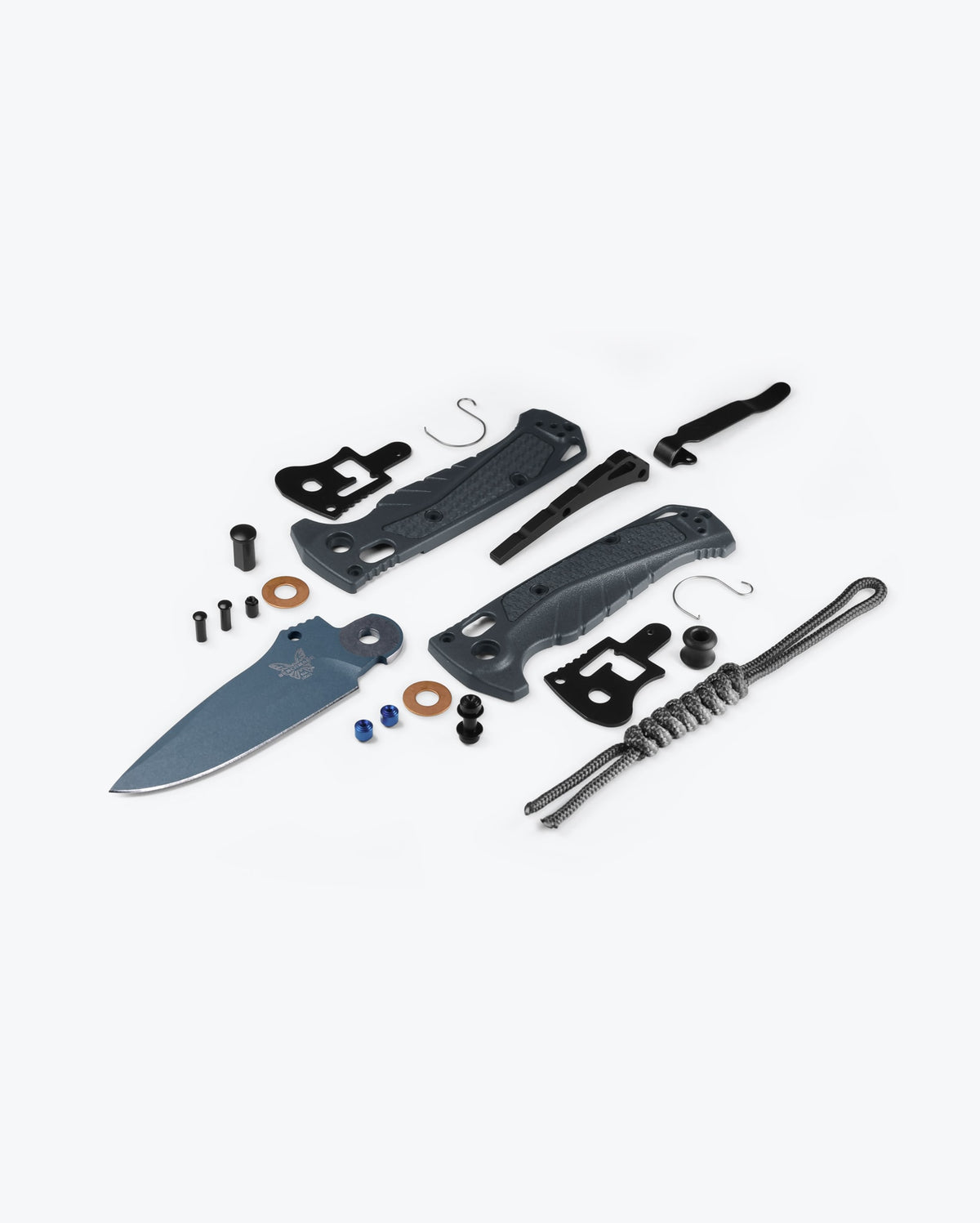 Mini Adira™ Tempest Gray Drop-Point - Exploded Parts Assembly | Benchmade Knife Co.