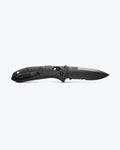 Auto Presidio® II Black Aluminum Knife - Back View Opened | Benchmade Knife Co.