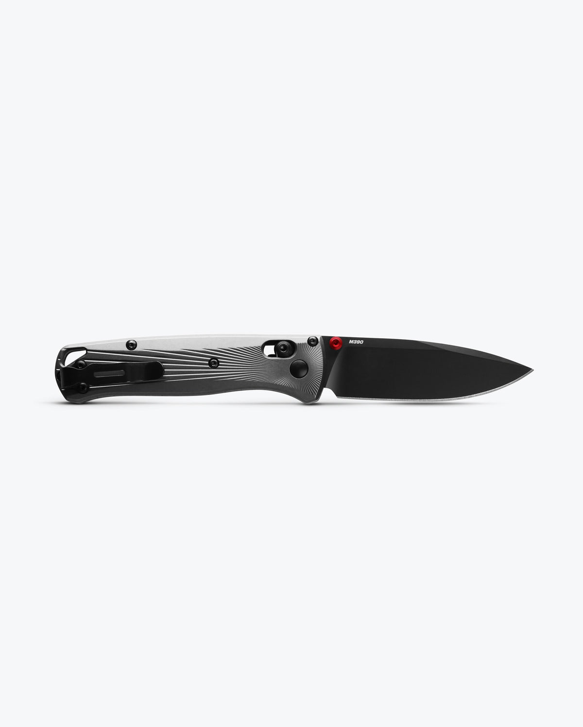 Bugout® Gray Aluminum knife back view opened with AXIS lock - Benchmade Knife Co.