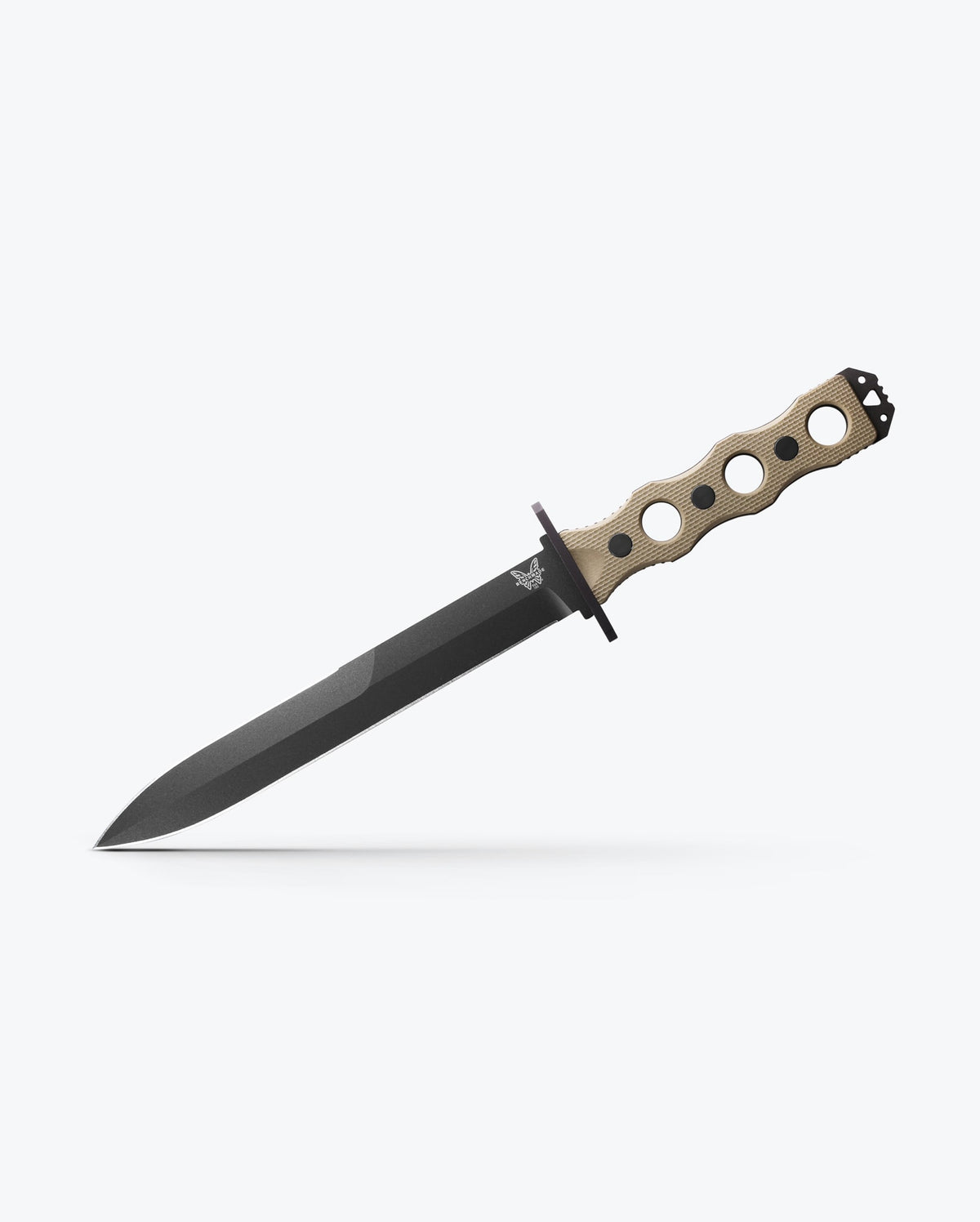 SOCP® Fixed Blade Desert Tan G10 - Angled Side Profile | Benchmade Knife Co.