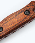 Benchmade Hidden Canyon Hunter Stabilized Wood Handle - Close-up Detail | Benchmade Knife Co.