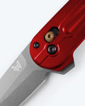 Lowden™ Phoenix Red Aluminum - AXIS Lock Close Up Detail | Benchmade Knife Co.
